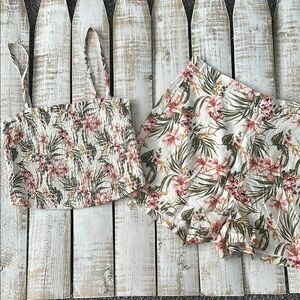 Abercrombie Floral Two-Piece Set NWT Size M